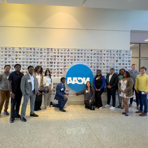 Students visit the NCAA